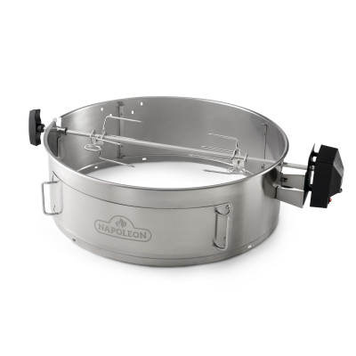 Вертел с 2-мя зажимами и электромотором для угольных грилей Napoleon 57… 