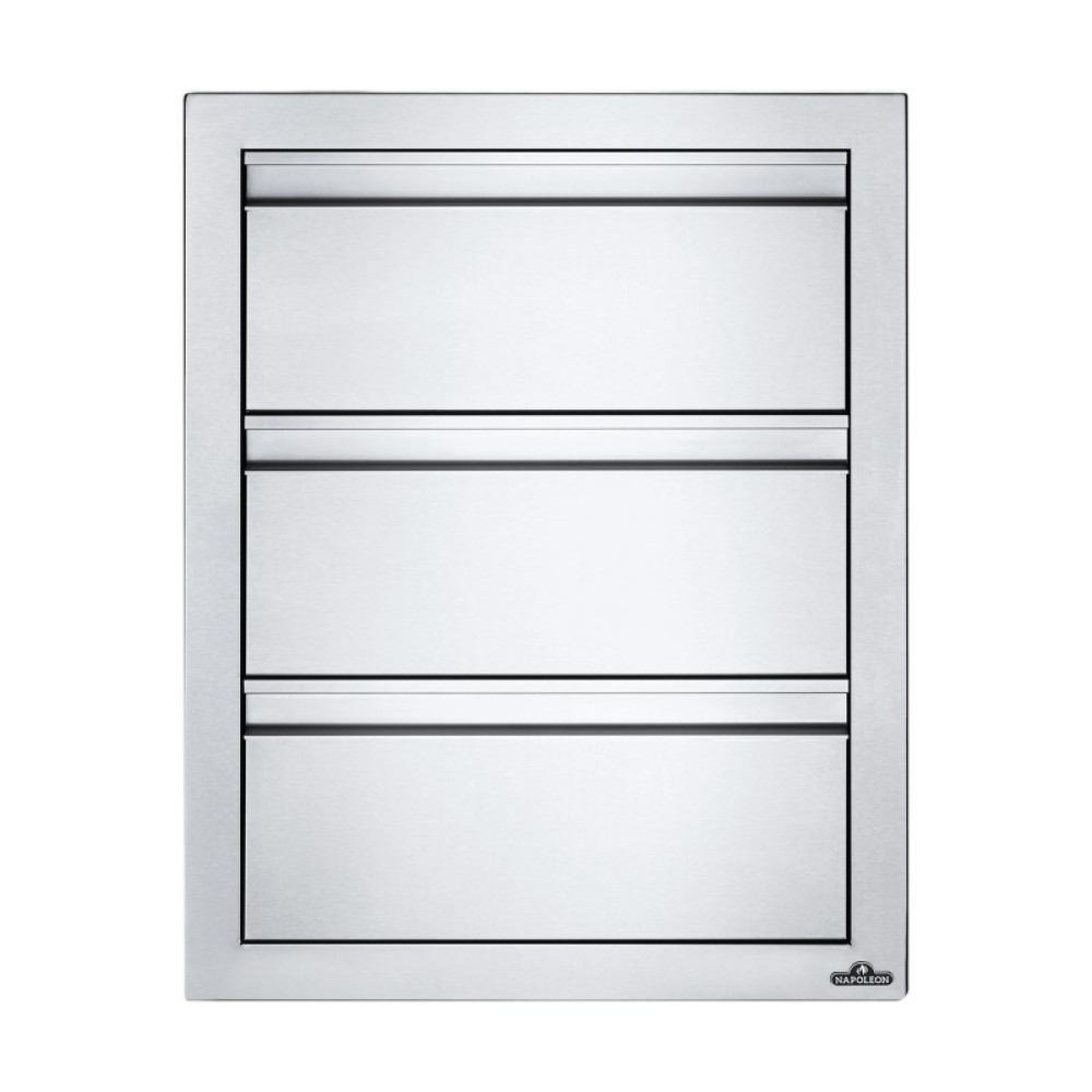 Вбудований елемент з трьома висувними ящиками 46х61 см Napoleon - BI-1824-3DR Вбудований елемент з трьома висувними ящиками 46х61 см Napoleon - BI-1824-3DR