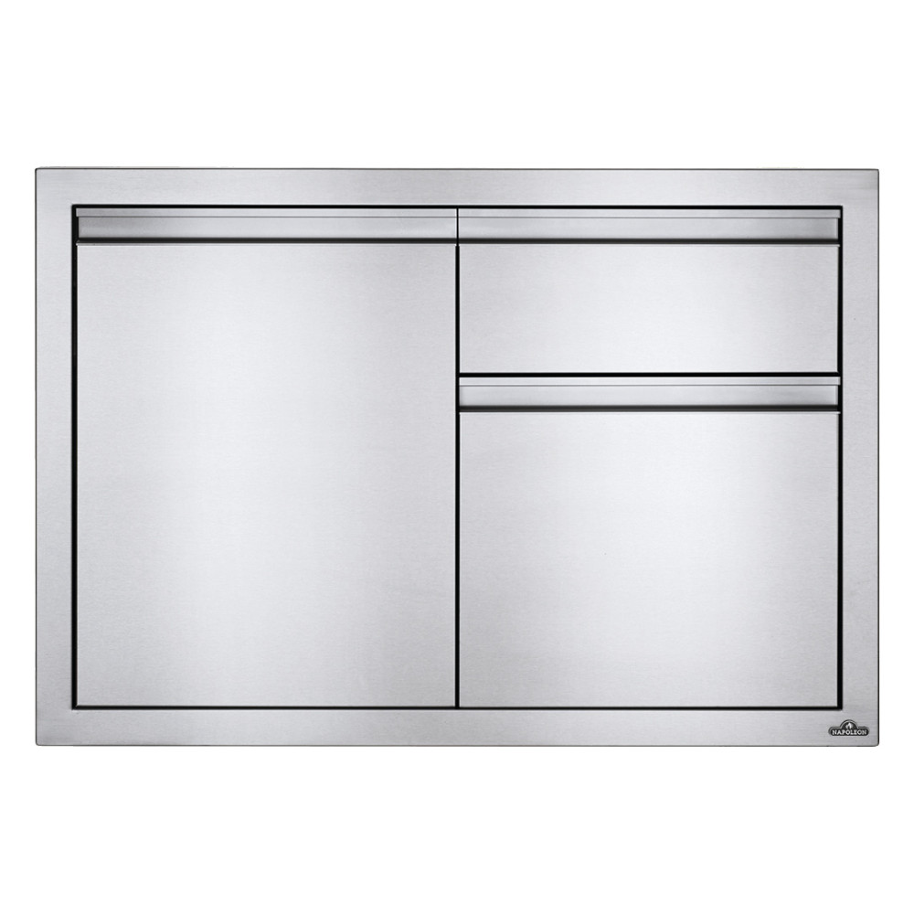 Вбудований елемент з двома висувними ящиками та відсіком з дверима, малий 91х61 см Napoleon - BI-3624-1D2DR