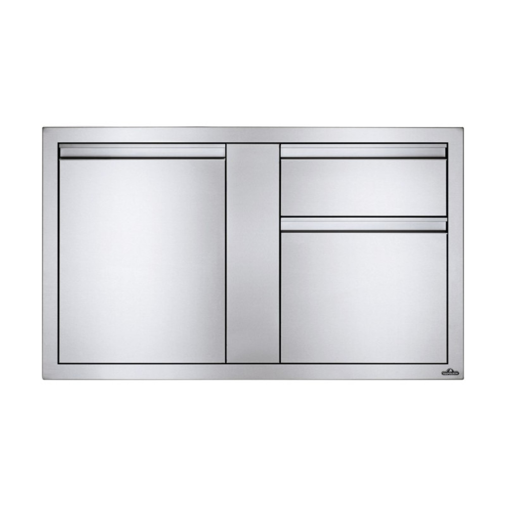 Вбудований елемент з висувною скринькою, відсіком для сміття та відсіком з дверима, великий 107х61 см Napoleon - BI-4224-1D1W