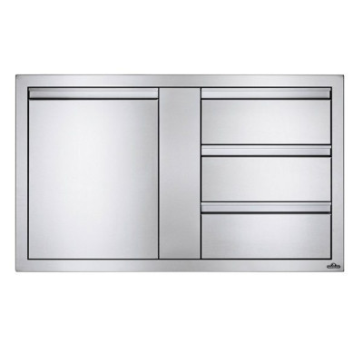 Встраиваемый элемент с 3-мя выдвижными ящиками и отсеком с дверью, большой 107х61 см… 