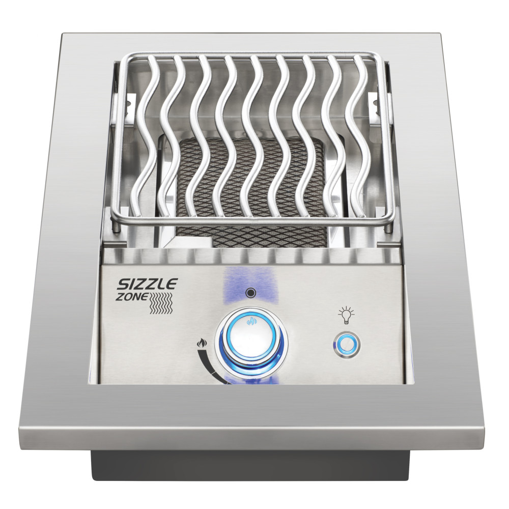 Одинарний інфрачервоний пальник Napoleon SIZZLE ZONE для вбудовування з кришкою з нержавіючої сталі - BIB10IRPSS