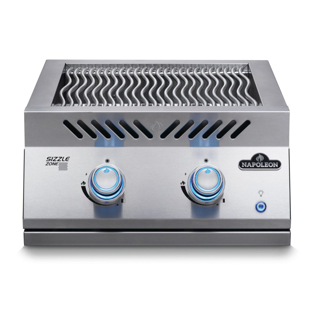 Подвійний інфрачервоний пальник Napoleon SIZZLE ZONE для вбудовування з кришкою з нержавіючої сталі - BIB18IRPSS