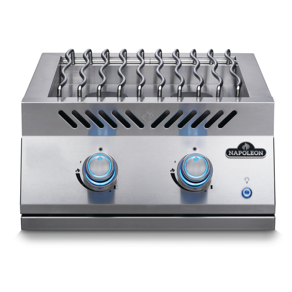 Подвійна конфорка для вбудовування з кришкою з нержавіючої сталі Napoleon - BIB18RTPSS Подвійна конфорка для вбудовування з кришкою з нержавіючої сталі Napoleon - BIB18RTPSS