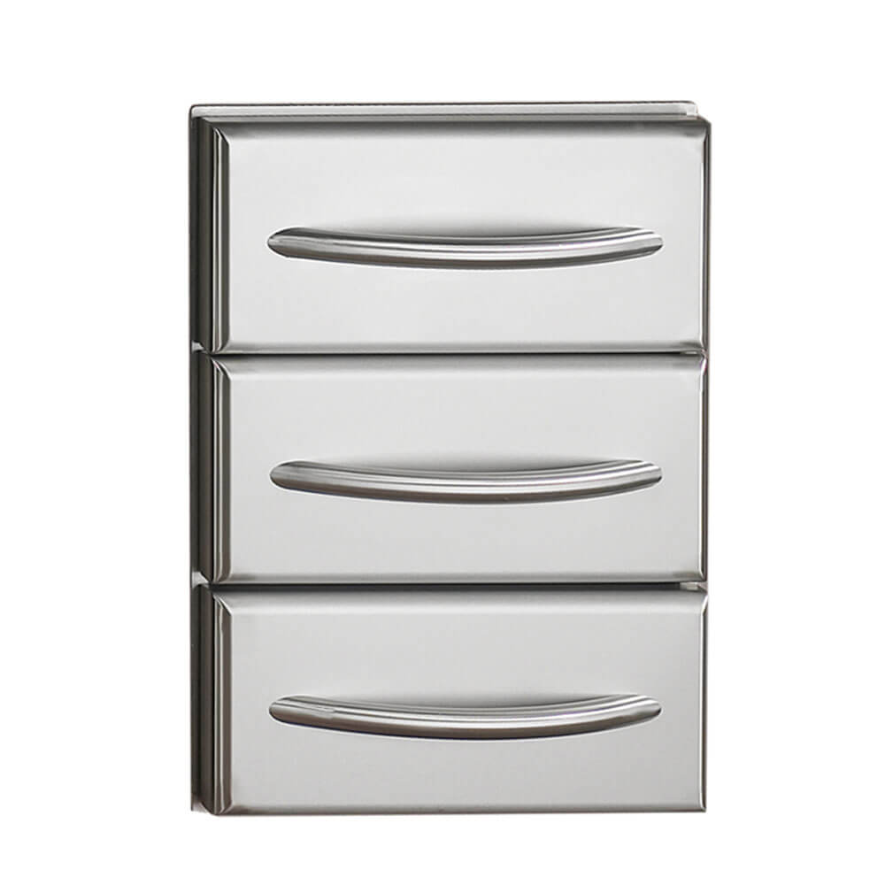 Вбудована шафа з 3-ма висувними полицями з нержавіючої сталі - N370-0360 Вбудована шафа з 3-ма висувними полицями з нержавіючої сталі - N370-0360