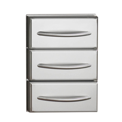 Встраиваемый шкаф с 3-я выдвижными полками из нержавеющей… 