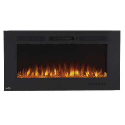 Камін електричний горизонтальний Napoleon Allure Phantom 42 з металевою сіткою, чорний… 