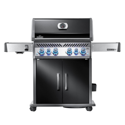 Газовый гриль Napoleon Rogue PRO-S 525, черный, с боковой горелкой SIZZLE ZONE, ВЕРТЕЛ В… 